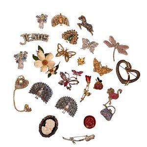 Vintage Pin/Brooch Lot (25) Assorted Variety